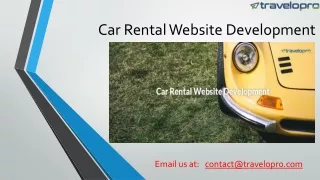 car rental website development