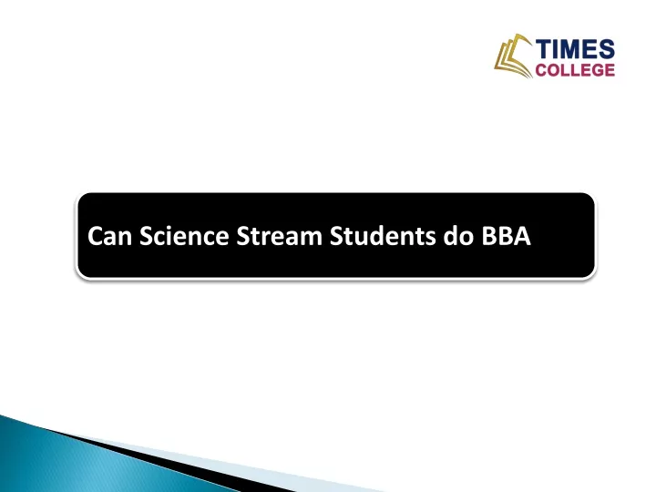 can science stream students do bba