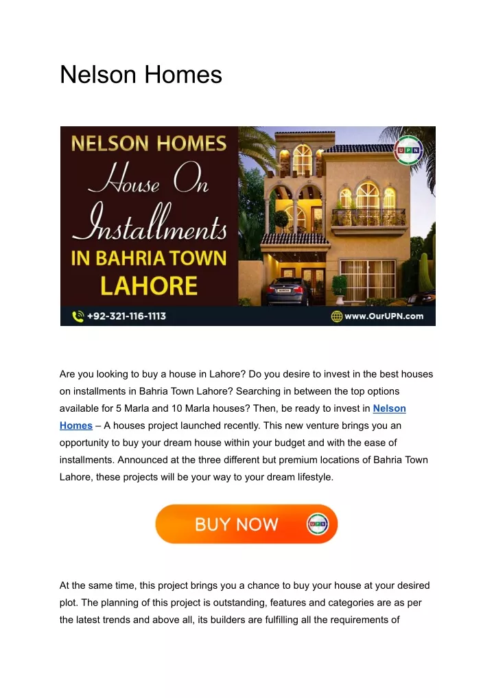 nelson homes