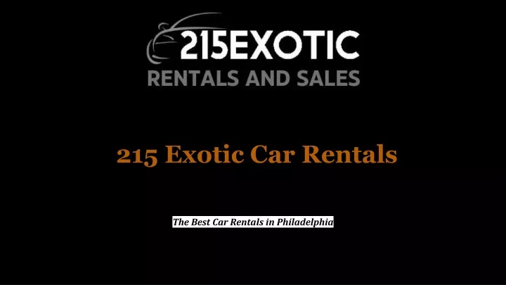 215 exotic car rentals