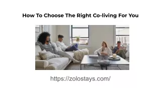 How To Choose The Right Co-living For You