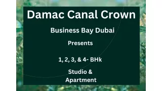 Damac Canal Crown At Business Bay Dubai - E- Brochure
