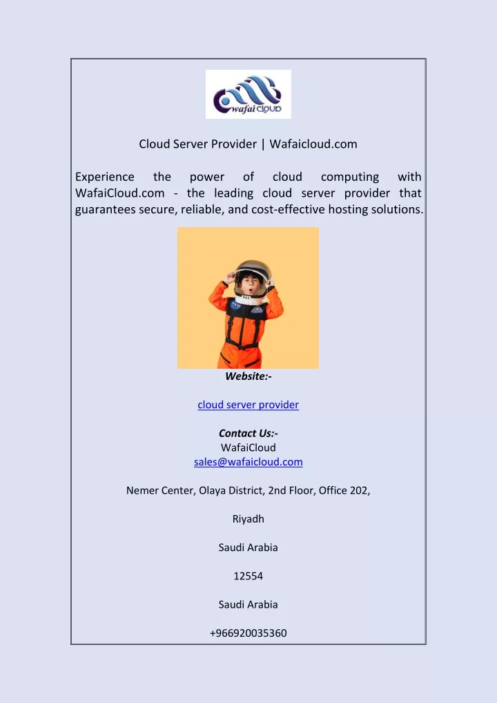 cloud server provider wafaicloud com