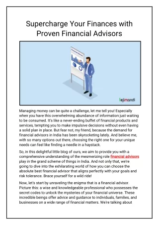 Supercharge Your Finances with Proven Financial Advisors