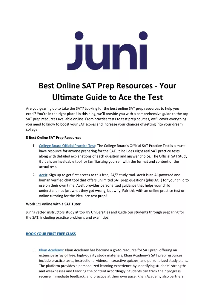 best online sat prep resources your ultimate