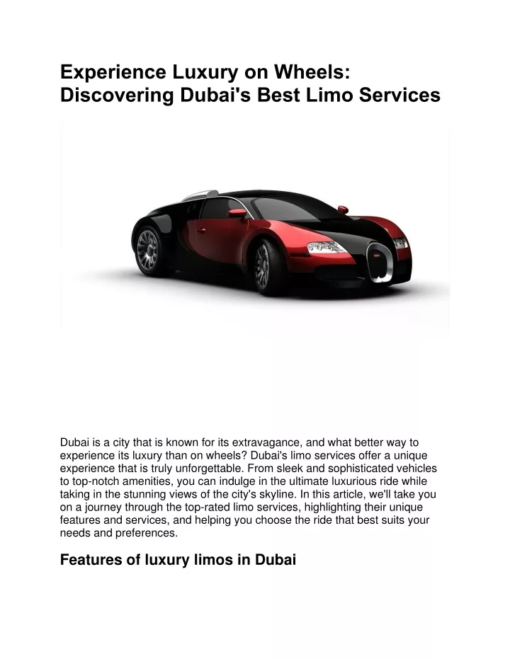 experience luxury on wheels discovering dubai