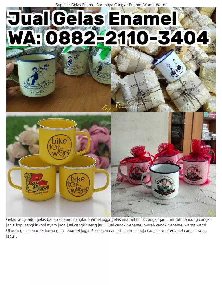 supplier gelas enamel surabaya cangkir enamel