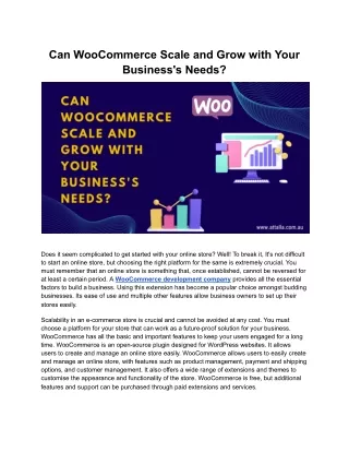 Can WooCommerce Scale and Grow with Your Business's Needs?