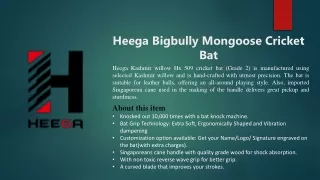 Heega English Technology Bigbully Mongoose Cricket Bat