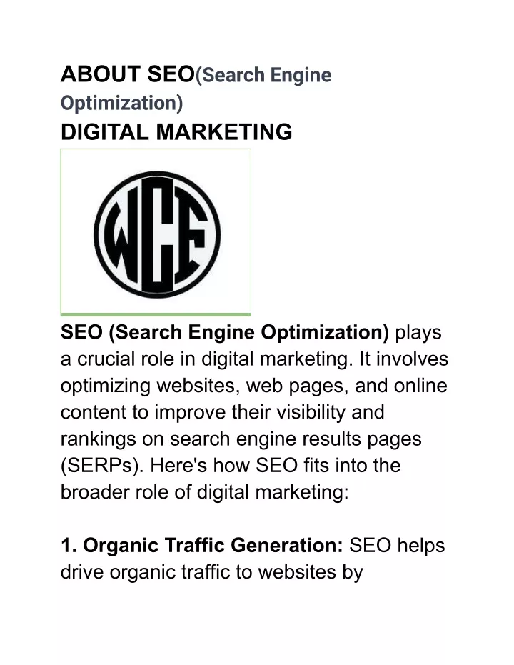 about seo search engine optimization digital