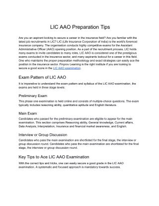 LIC AAO Preparation Tips (1)