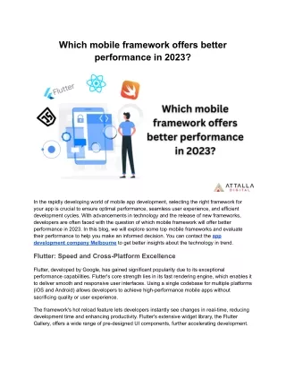 Which mobile framework offers better performance in 2023?