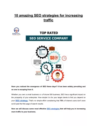10 amazing seo strategies for increasing traffic