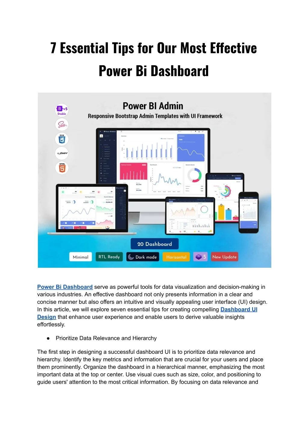 PPT - 7 Essential Tips for Our Most Effective Power Bi Dashboard ...