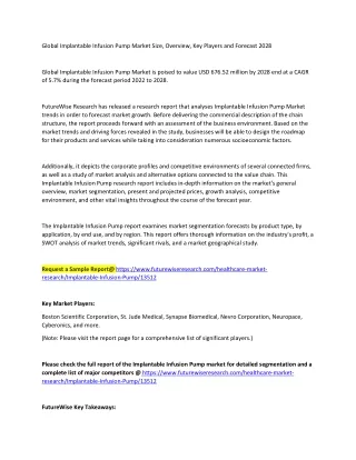 global implantable infusion pump market size