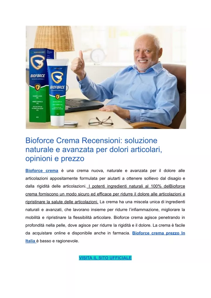 bioforce crema recensioni soluzione naturale