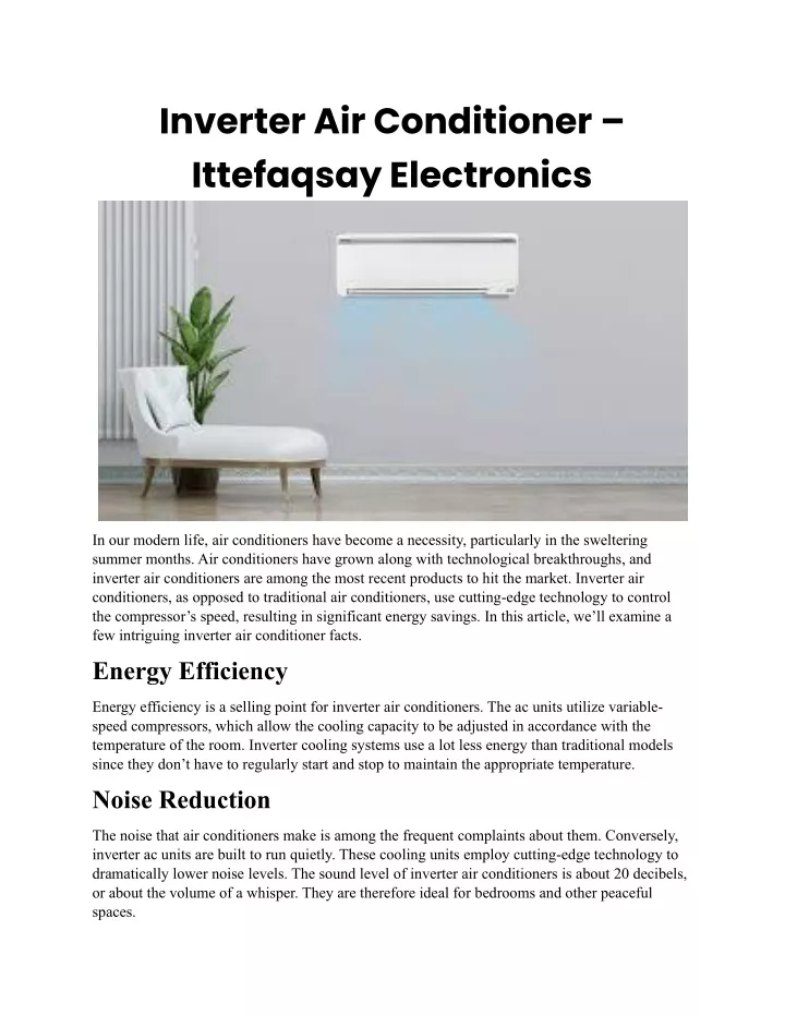 inverter air conditioner ittefaqsay electronics