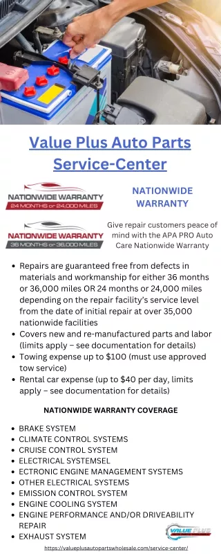 Value Plus Auto Parts Service-Center in Westland, MI
