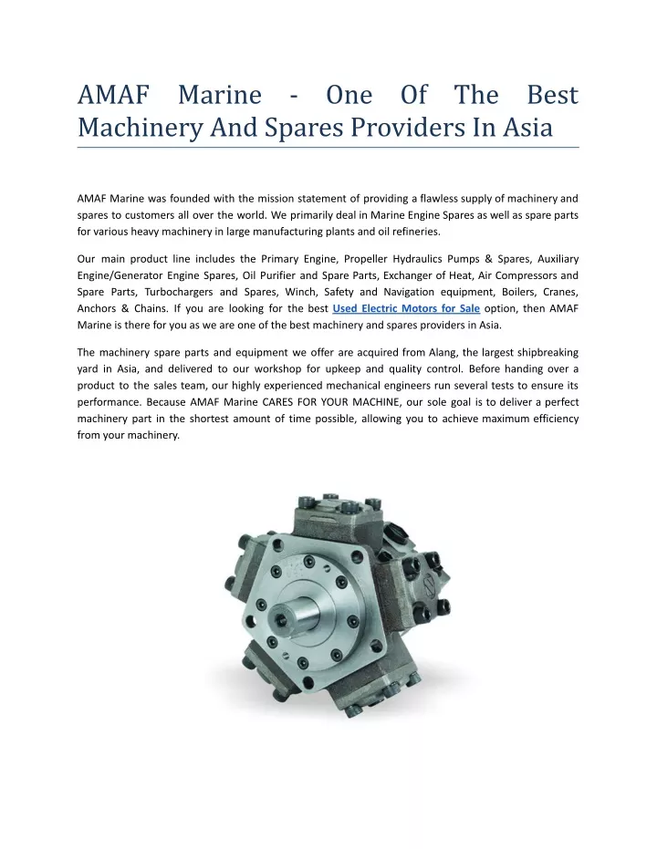 amaf machinery and spares providers in asia