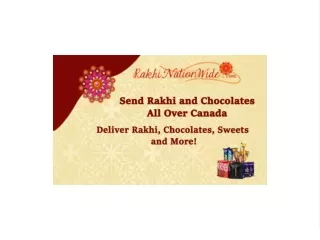 Rakhi and Chocolates Online Canada - Quick and Convenient Delivery!