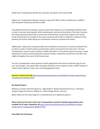 global liver transplantation market size overview
