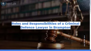 The Role of a Criminal Defence Lawyer in Brampton