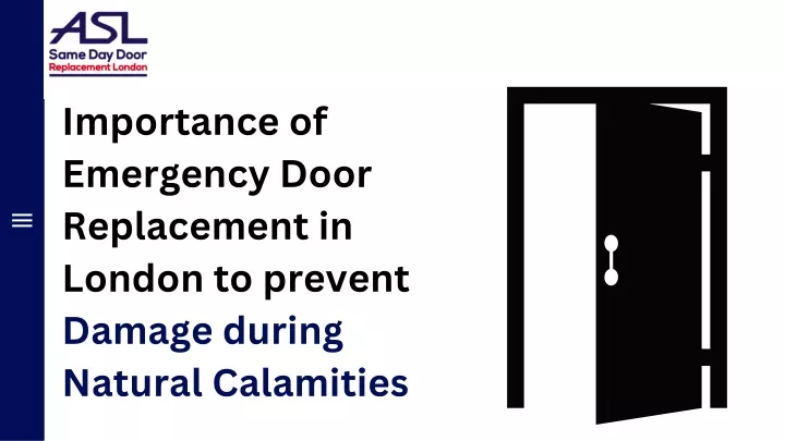 importance of emergency door replacement