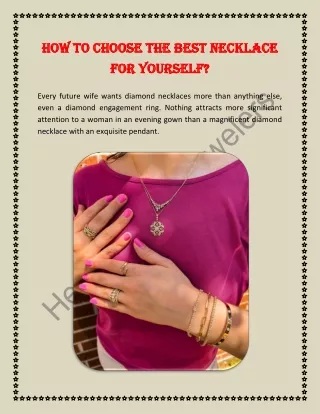 How to Choose the Best Necklace for Yourself