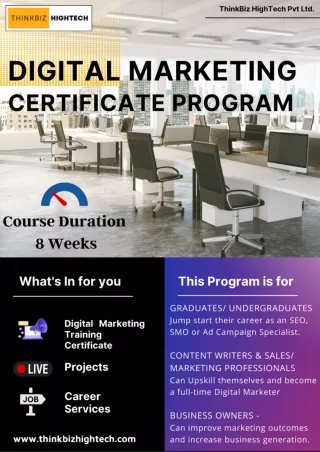 Digital Marketing Traning Brochure - ThinkBiz
