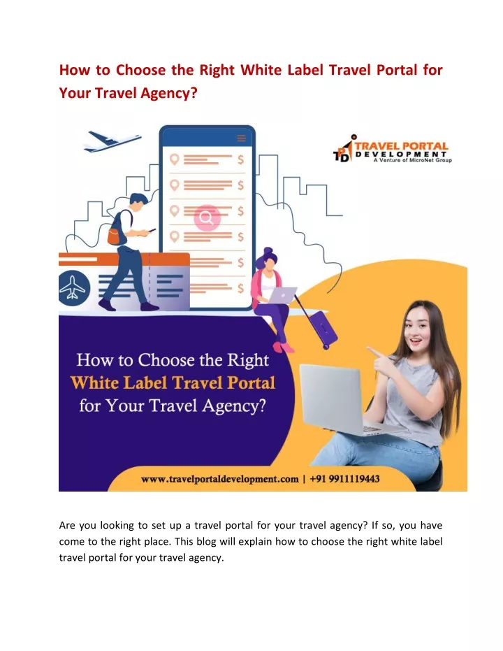 how to choose the right white label travel portal