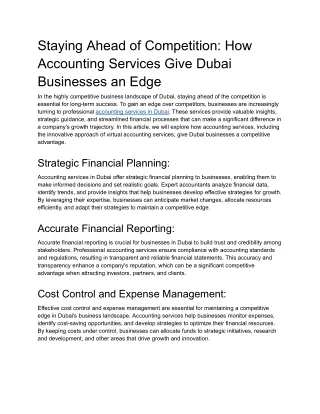 Staying Ahead of Competition_ How Accounting Services Give Dubai Businesses an Edge