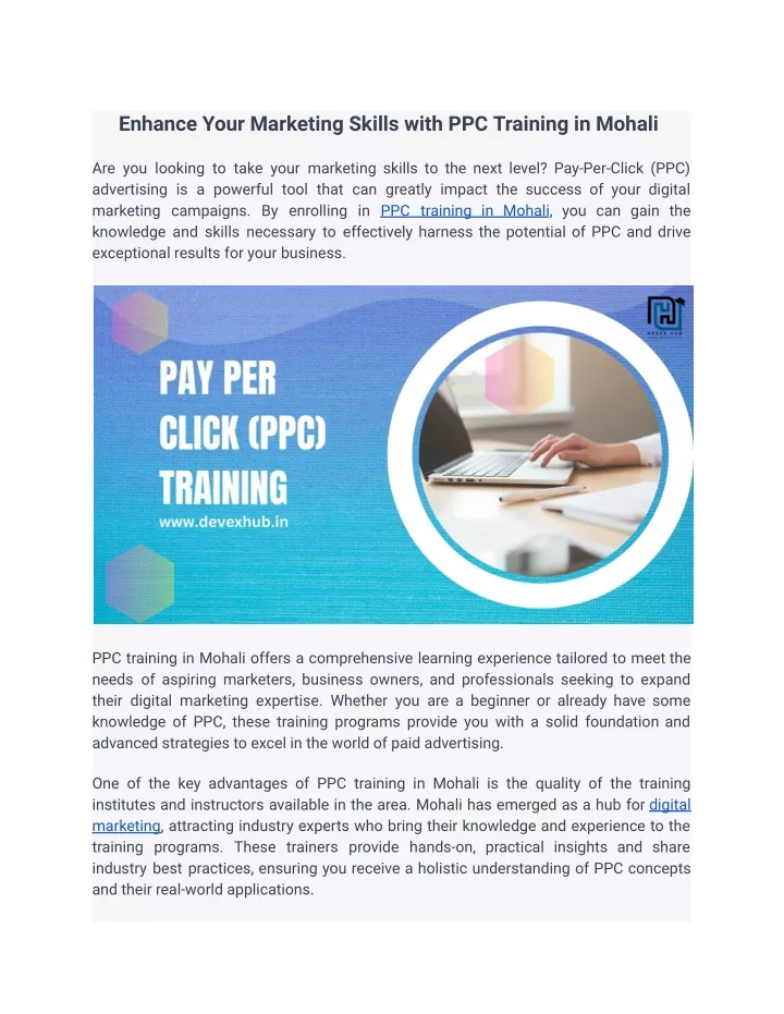 enhance your marketing skills with ppc training