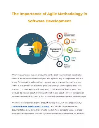 the importance of agile methodology in