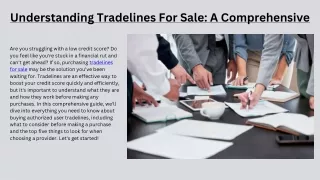 Understanding Tradelines For Sale A Comprehensive