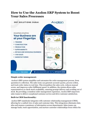 how to use the axolon erp system to boost your