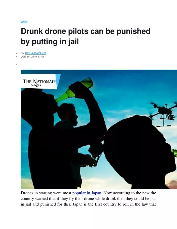 news drunk drone pilots can be punished