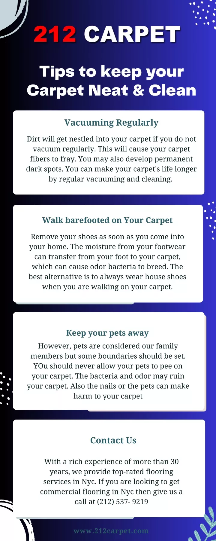 tips to keep your carpet neat clean