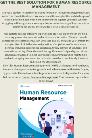 Get the Best Solution for Human Resource Management from the Experts