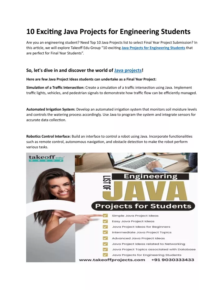 10 exciting java projects for engineering students