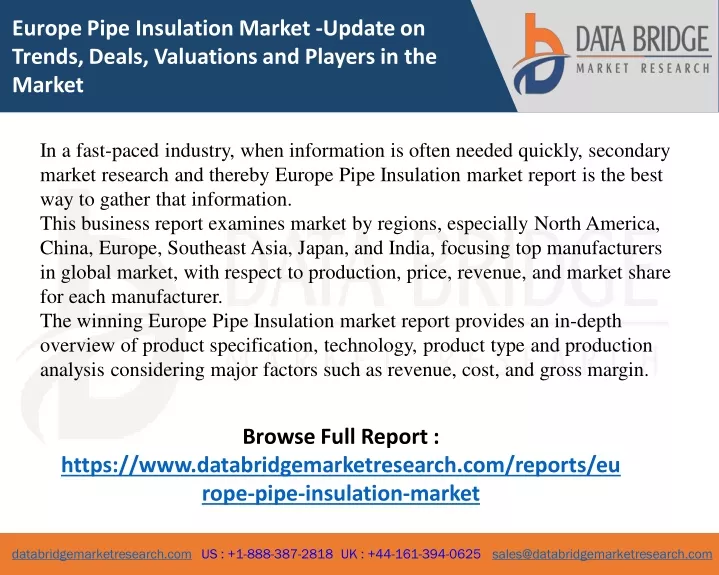 europe pipe insulation market update on trends