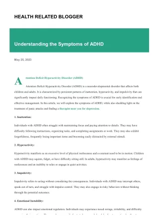 health related blogger