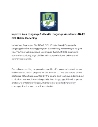 Elevate Your Language Skills with Language Academy