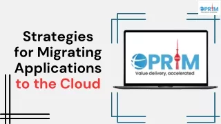 Strategies for Migrating Applications to the Cloud