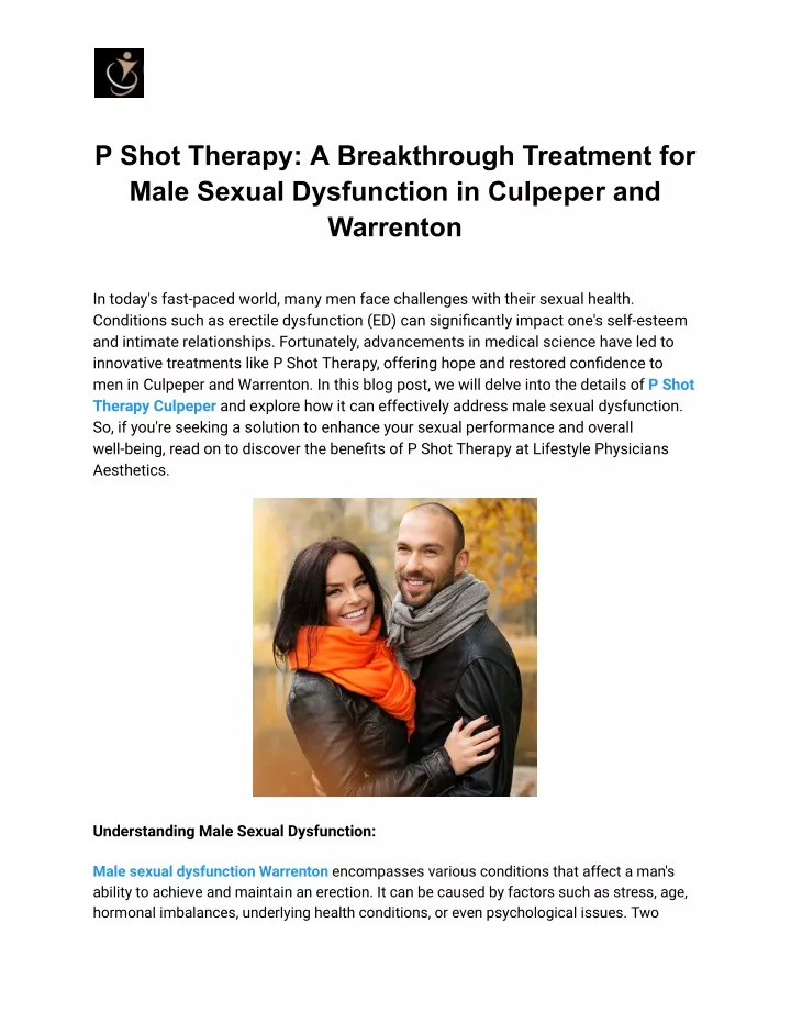 p shot therapy a breakthrough treatment for male