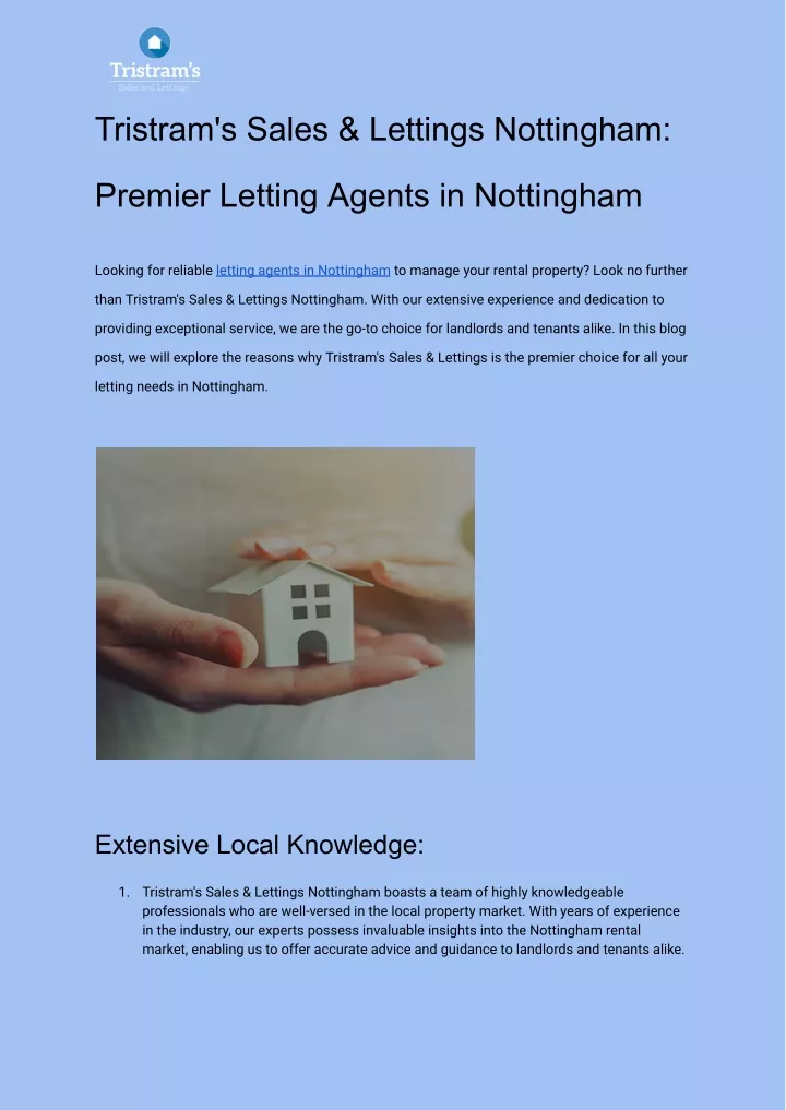 tristram s sales lettings nottingham