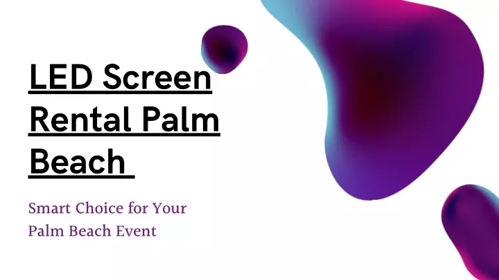 led screen rental palm beach
