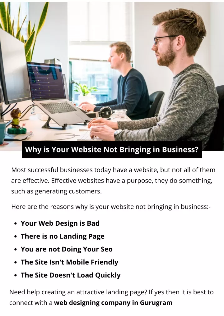 why is your website not bringing in business