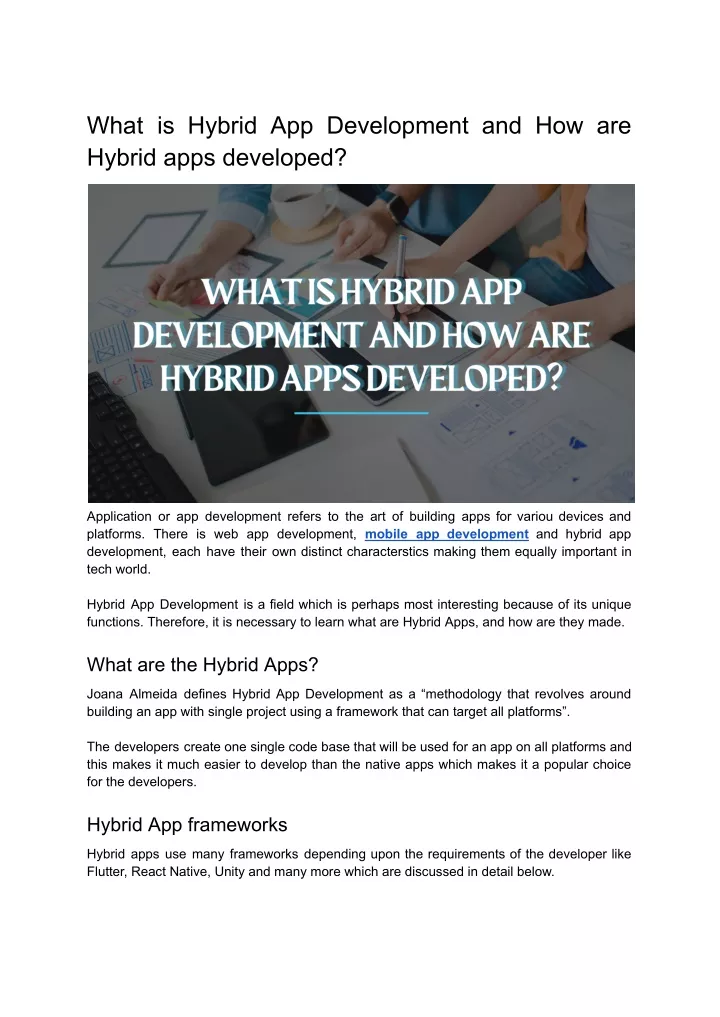 what is hybrid app development and how are hybrid