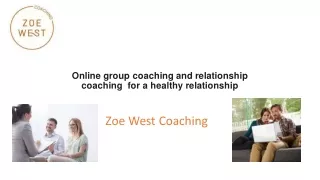 Online Group coaching for healthy relationship