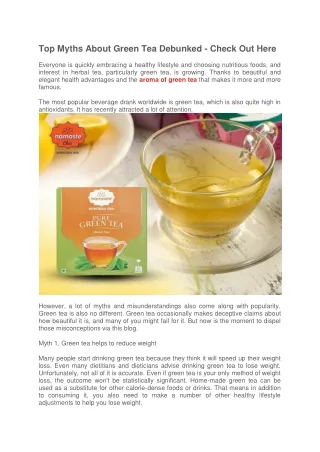 Top Myths About Green Tea Debunked